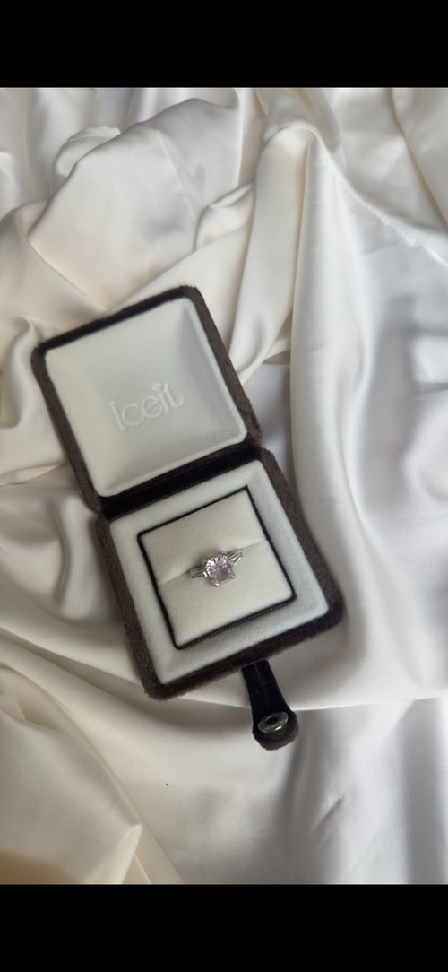 stříbrný prsten Rosé Art Deco