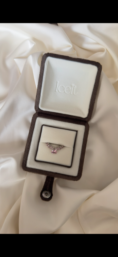 stříbrný prsten- Pink Harmony