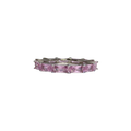 stříbrný prsten-Pink Eternity Radiant